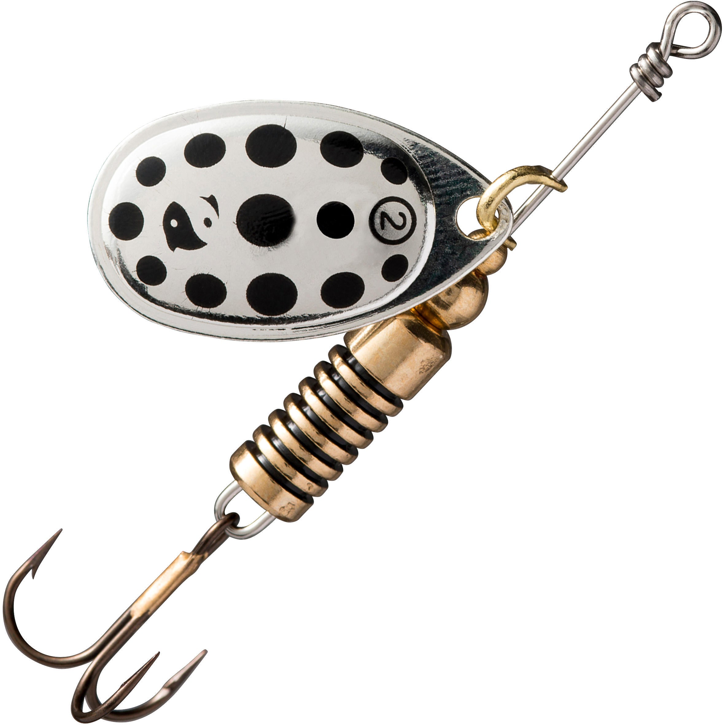 Spinner for catching predators Weta + No. 2 silver-black tips CAPERLAN light grey/black