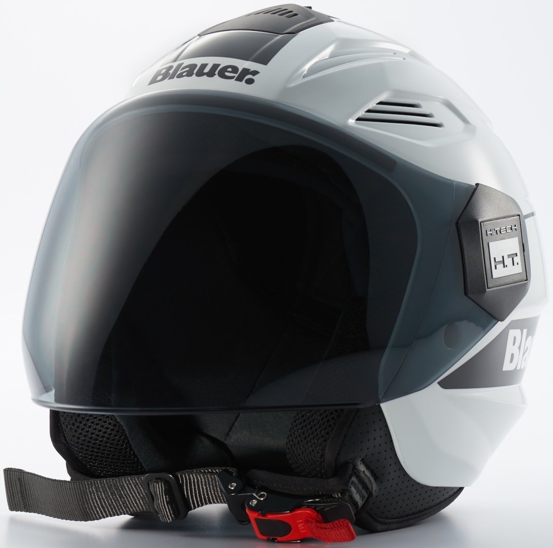 Blauer Brat jet helmet with removable liner, white/black