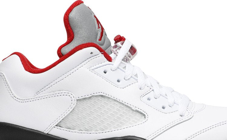 Air Jordan 5 Low Golf Fire Red Cleats, White