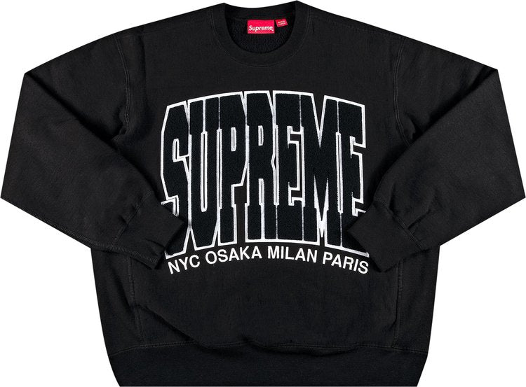 سويت شيرت Supreme Cities Arc Crewneck 'Black'، أسود