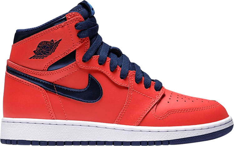 Air Jordan 1 Retro BG Letterman Sneakers, Orange