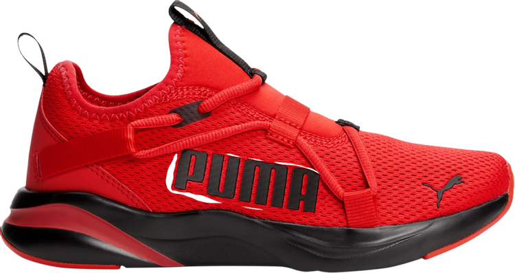 حذاء رياضي Puma Softride Rift Slip-On Bold High Risk باللون الأحمر، أحمر