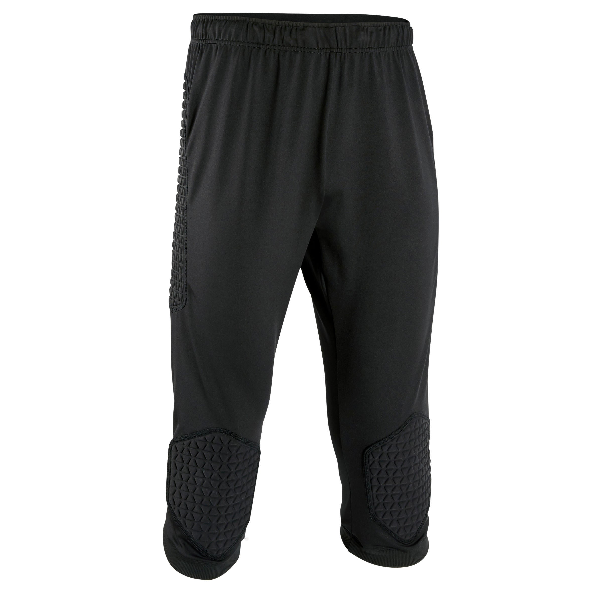 Football goalkeeper trousers 3/4 Kipsta F500 adults, black