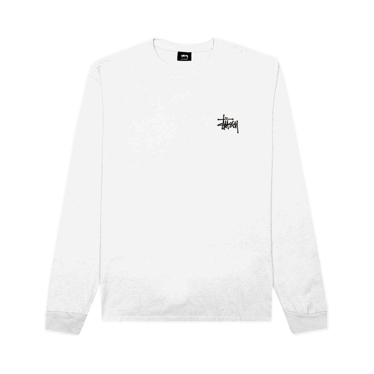 Stussy Basic Long-Sleeve Tee 'White', white