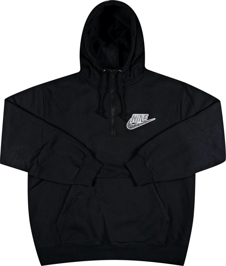 سويت شيرت Supreme x Nike Half Zip Hooded Sweater باللون الأسود