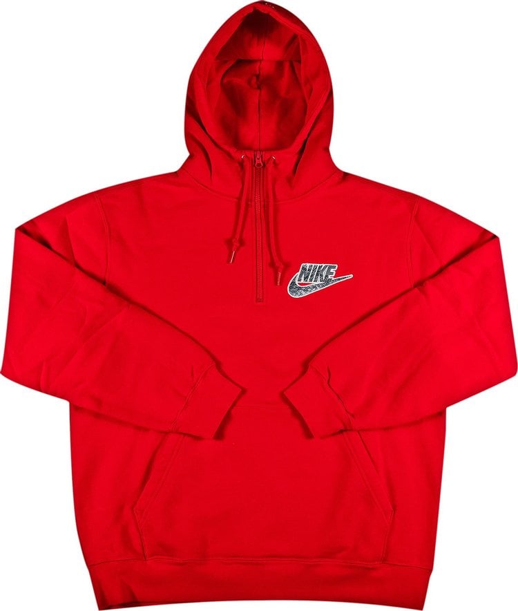 سويت شيرت Supreme x Nike Half Zip Hooded Sweater "أحمر"، أحمر