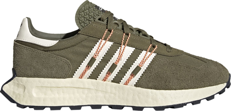 حذاء رياضي Adidas Retropy E5 'Focus Olive Beam Orange' باللون الأخضر