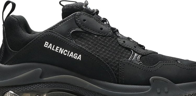 حذاء رياضي Balenciaga Triple S بنعل شفاف - أسود