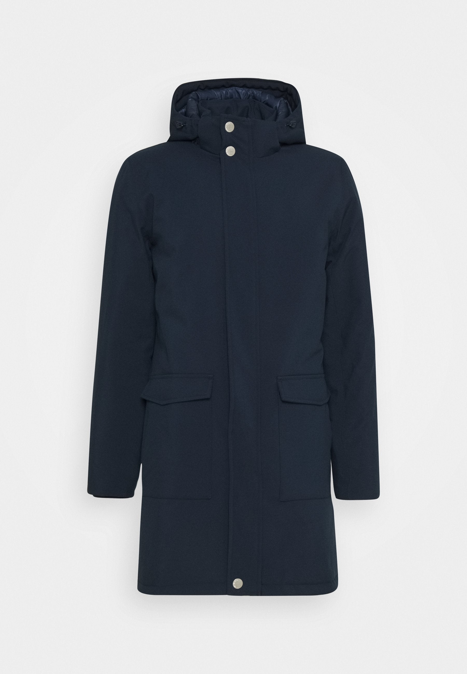 Casual Friday parka with hood, blue