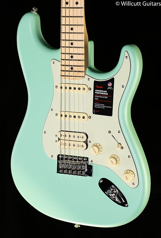 Fender American Performer Stratocaster HSS Maple Fingerboard Satin Surf Green (841)