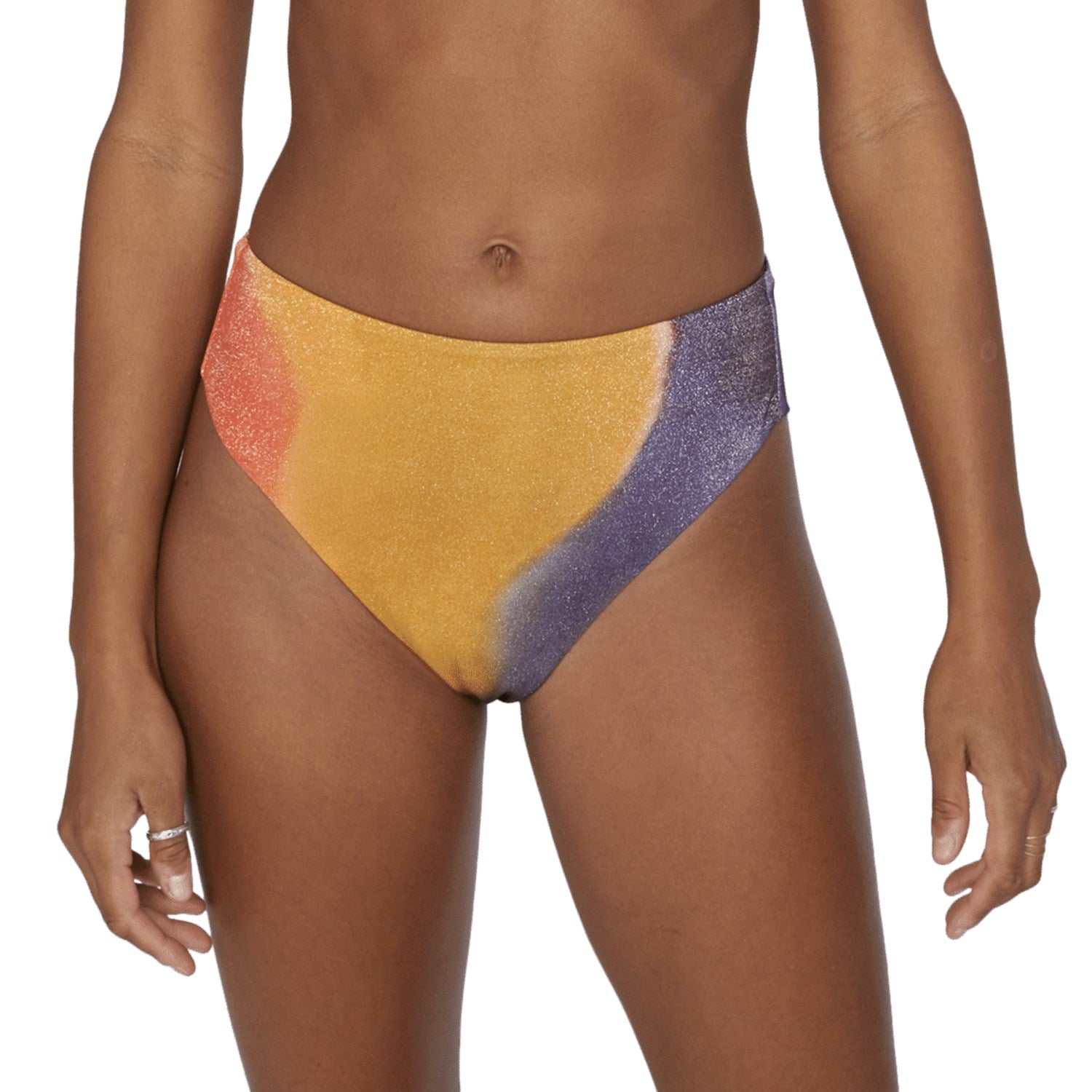 RVCA Trippy Dana Cheeky High Waist Bikini Bottoms, Multicolor