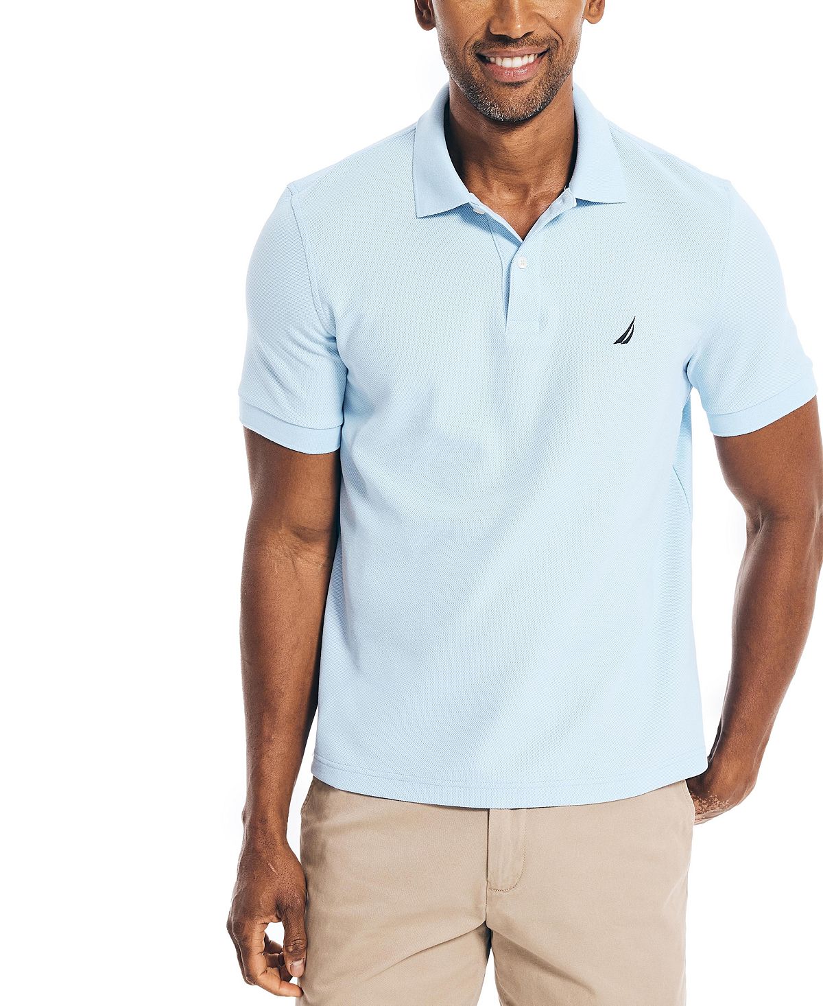 Men's regular fit polo shirt made from environmentally friendly Nautica materials, multi