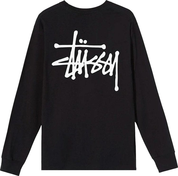 Stussy Basic Long-Sleeve Tee 'Black', black