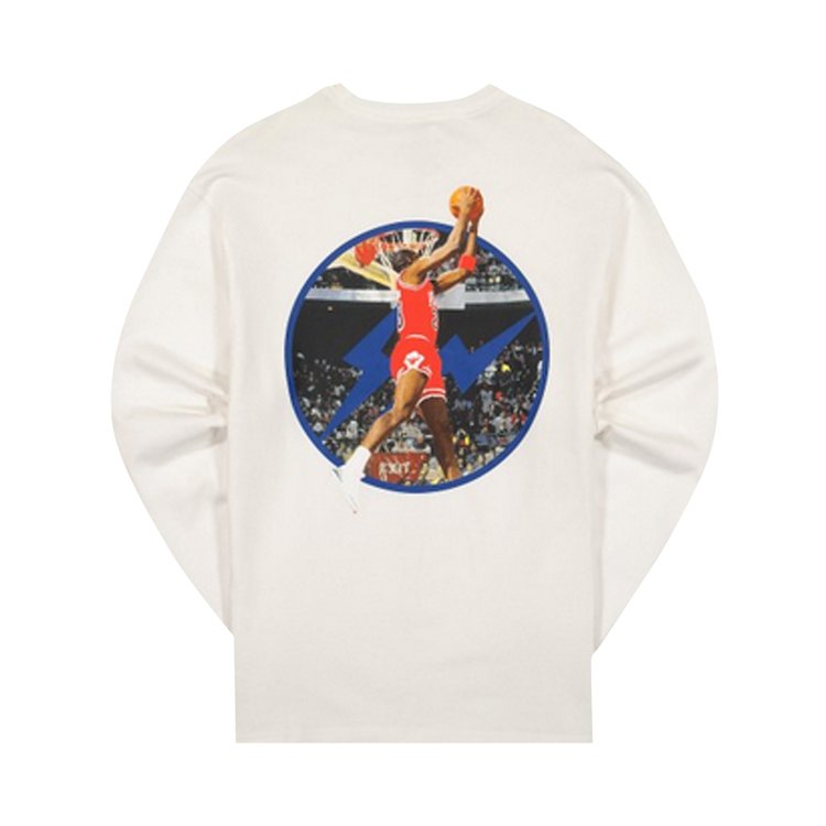 Air Jordan x Fragment Long-Sleeve T-Shirt 'Platinum Tint', White