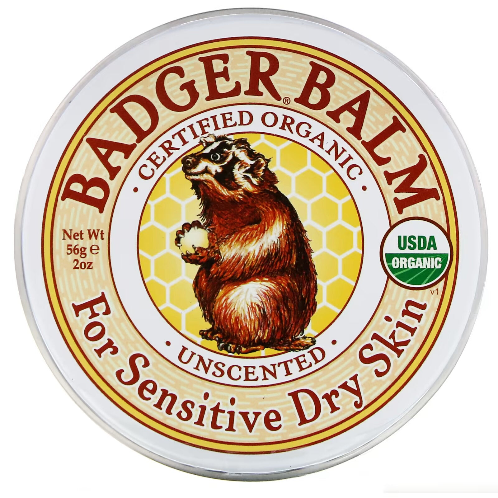 Badger Company, Badger Balm, Dry & Sensitive Skin, Unscented, 56 g