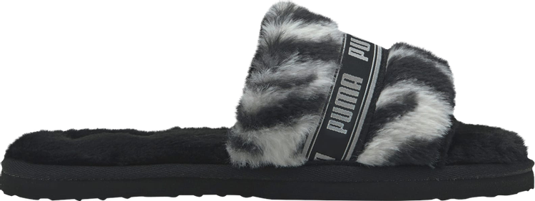 صندل Puma Wmns Fluff Slide Wild - أسود، أسود