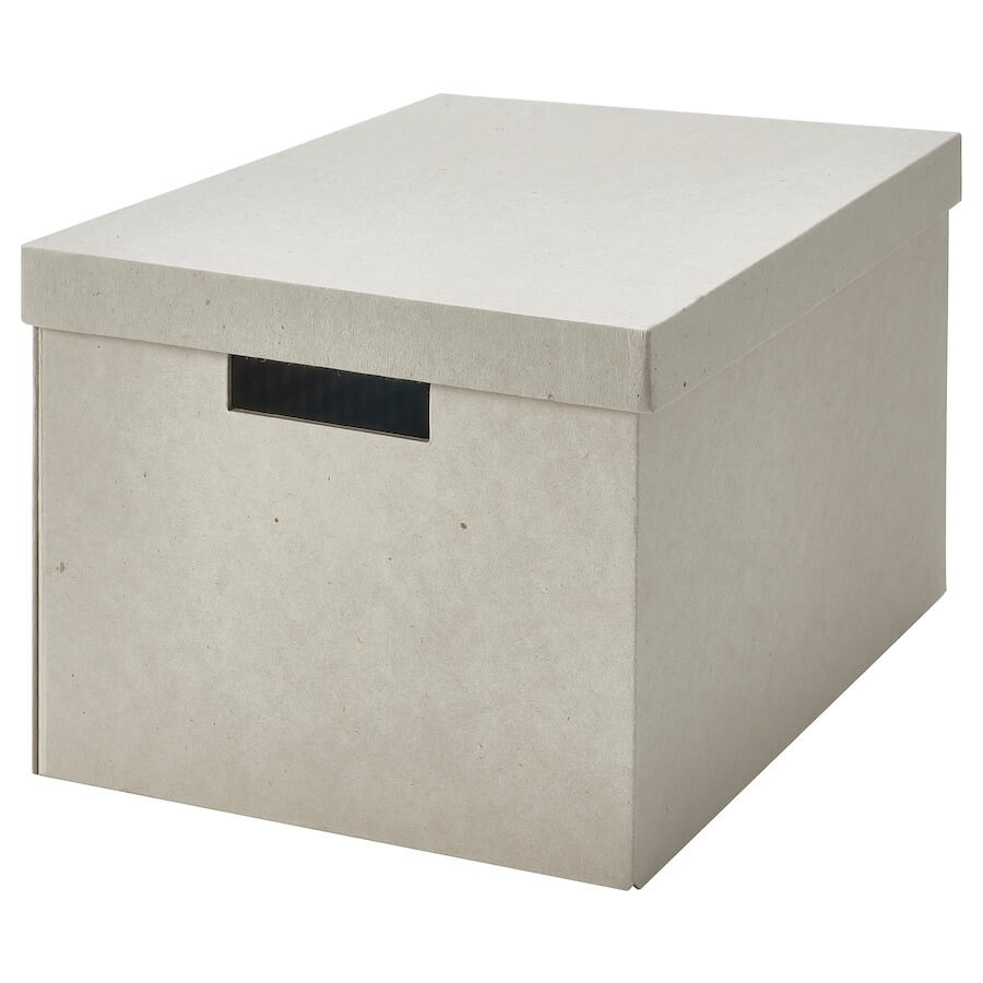 Box with lid Ikea Ragodling 25x35x20 cm, beige