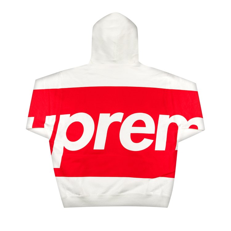 سويت شيرت Supreme Big Logo Hooded Sweater 'White'، أبيض