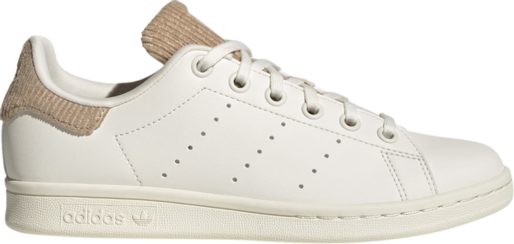 حذاء رياضي Adidas Stan Smith J 'Magic Beige Corduroy' باللون الكريمي