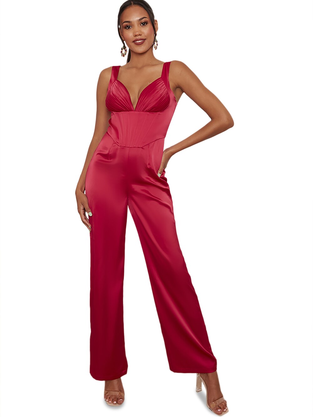 Chi Chi jumpsuit, red