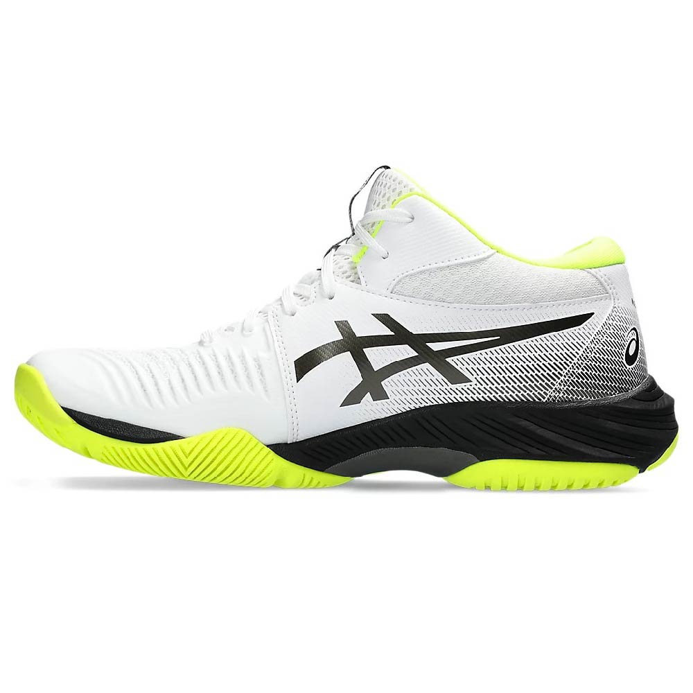 حذاء رياضي Asics Netburner Ballistic FF MT 3 باللون الأبيض/الأسود/الأخضر