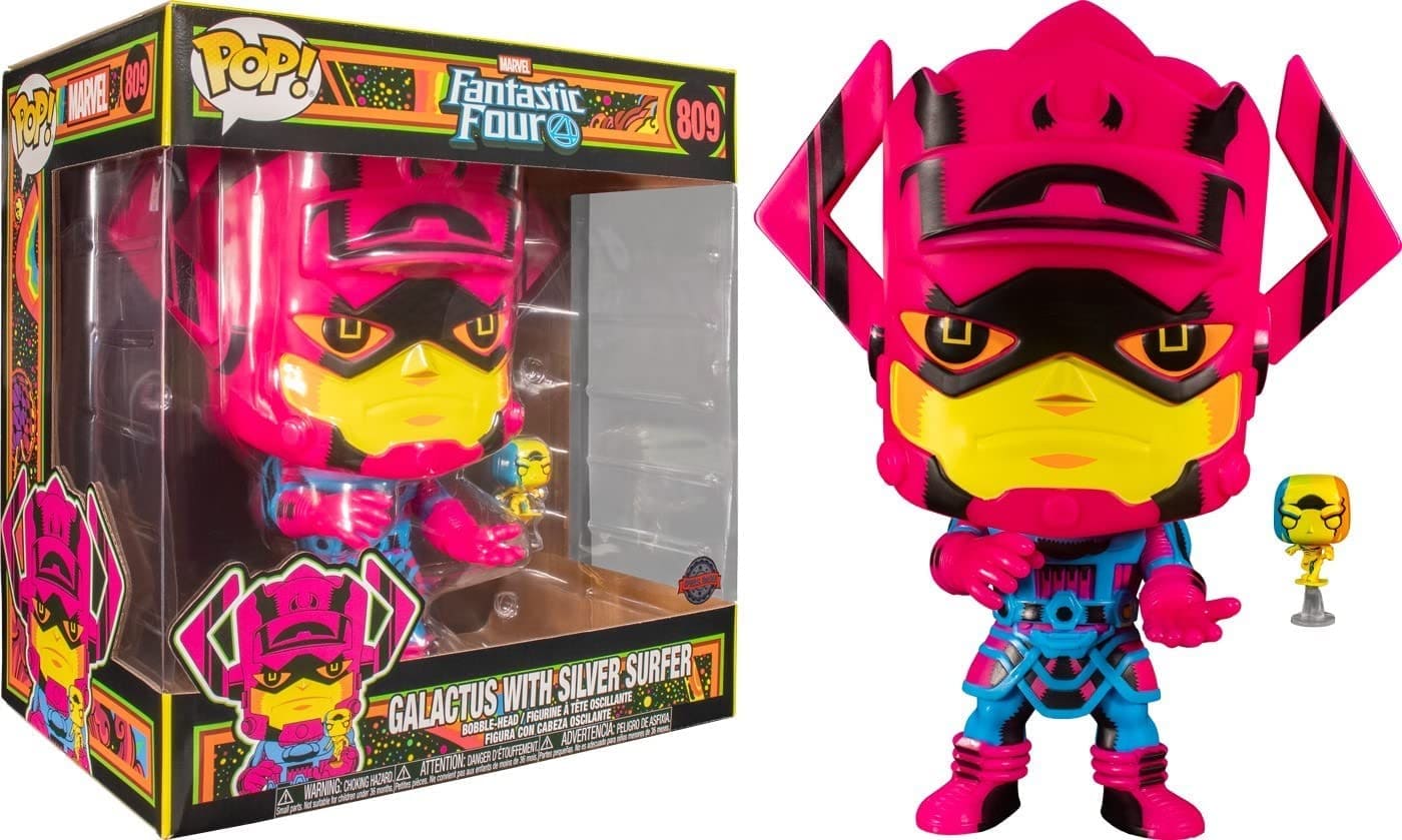 Vinyl Figure Funko POP! Jumbo Marvel Galactus with Silver Surfer (Black Light Version)