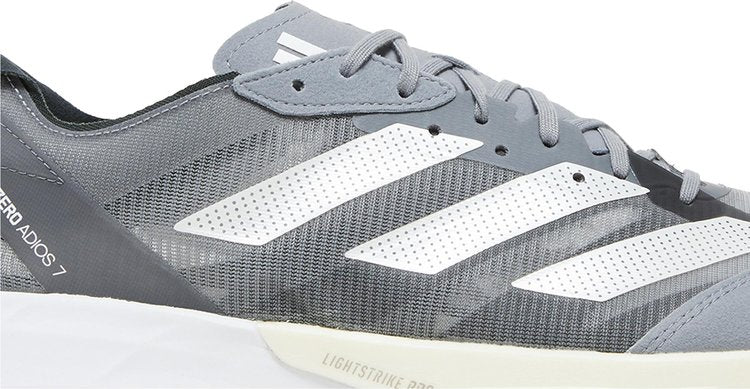 Adidas Adizero Adios 7 'Grey Zero Metallic' sneakers, gray