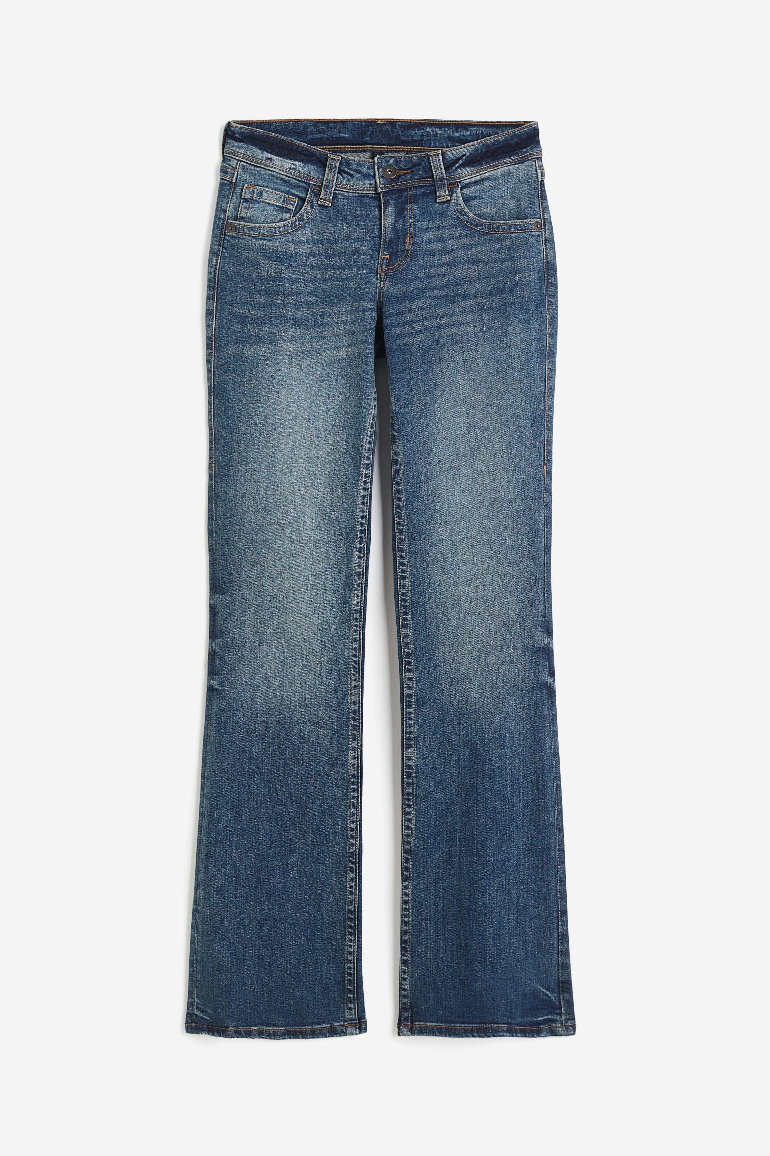 H&M Flared Low Jeans, dark blue