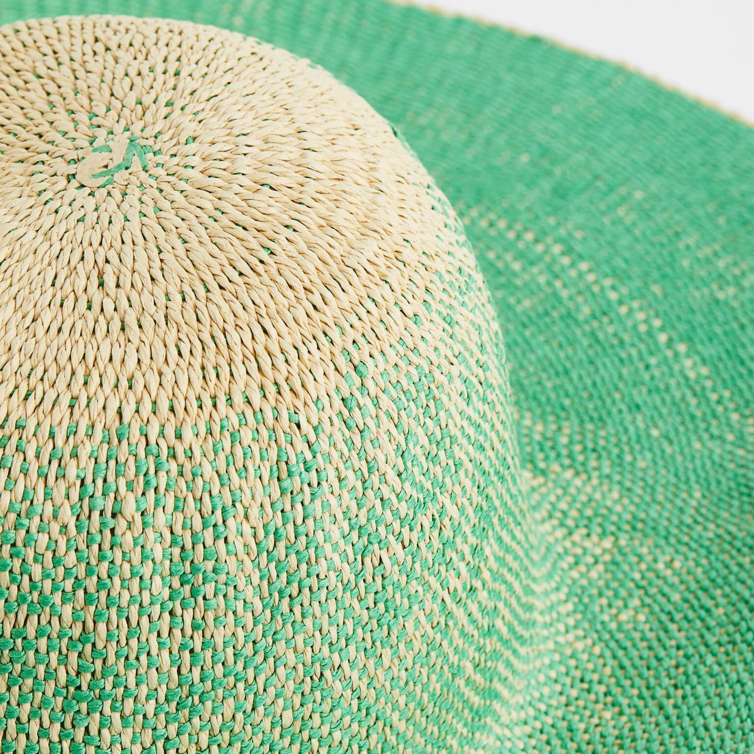 Straw hat H&M Wide Brim, green