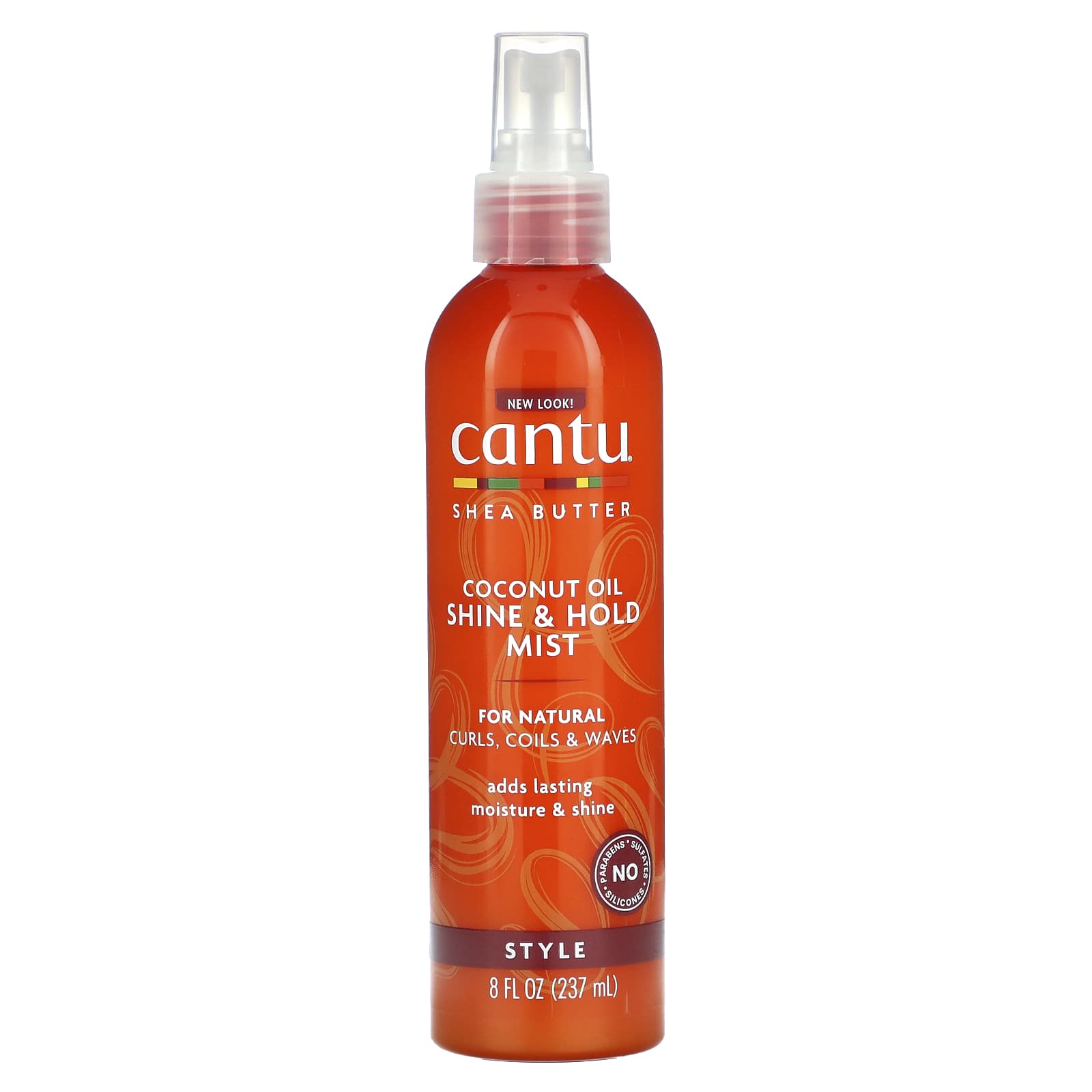 Cantu Spray for natural hair, for shine and hold with coconut oil, 237 ml