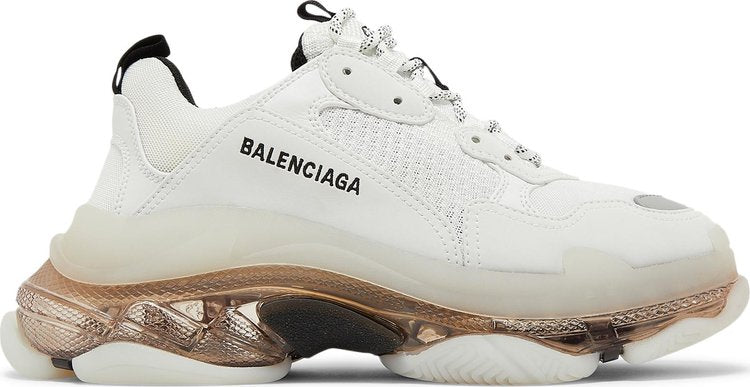 حذاء رياضي Balenciaga Triple S بنعل شفاف - أبيض ورمادي