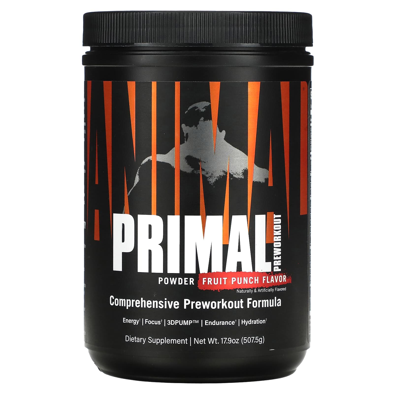 مسحوق Animal Primal من Universal Nutrition قبل التمرين، بنكهة الفاكهة، 507.5 جم