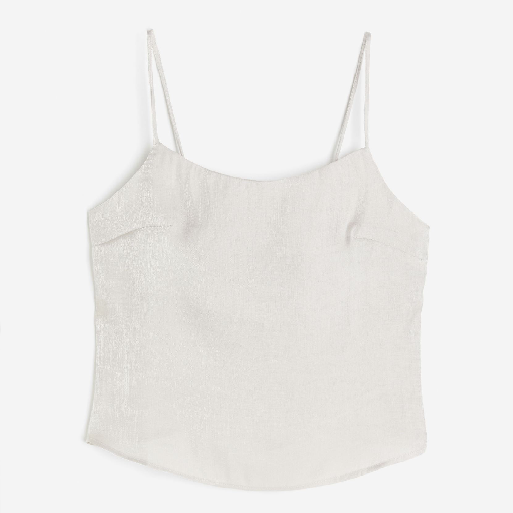 H&M Tie-detail Camisole top, light gray