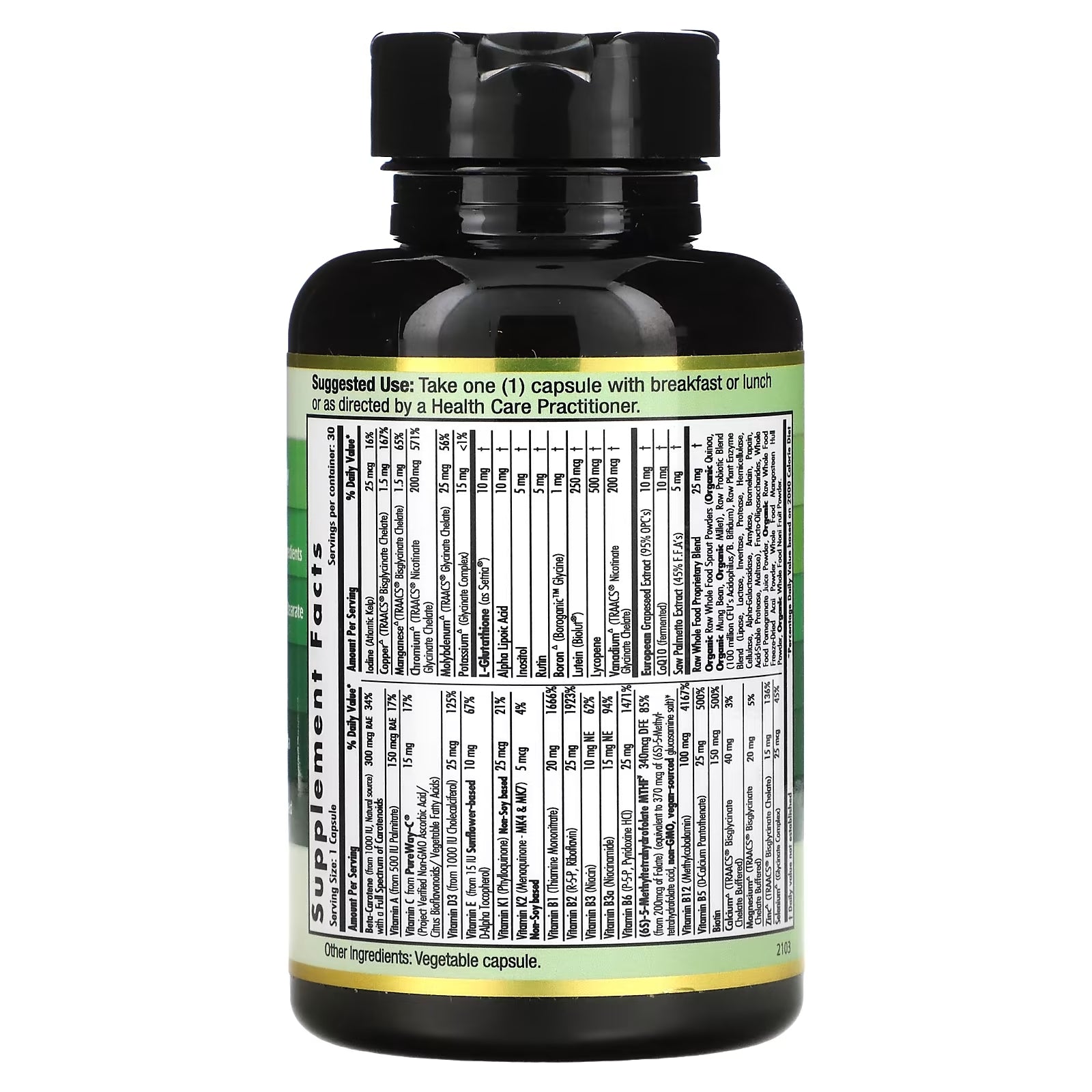 Multivitamin Complex for Men over 45 years old Emerald Laboratories 30 vegetarian capsules