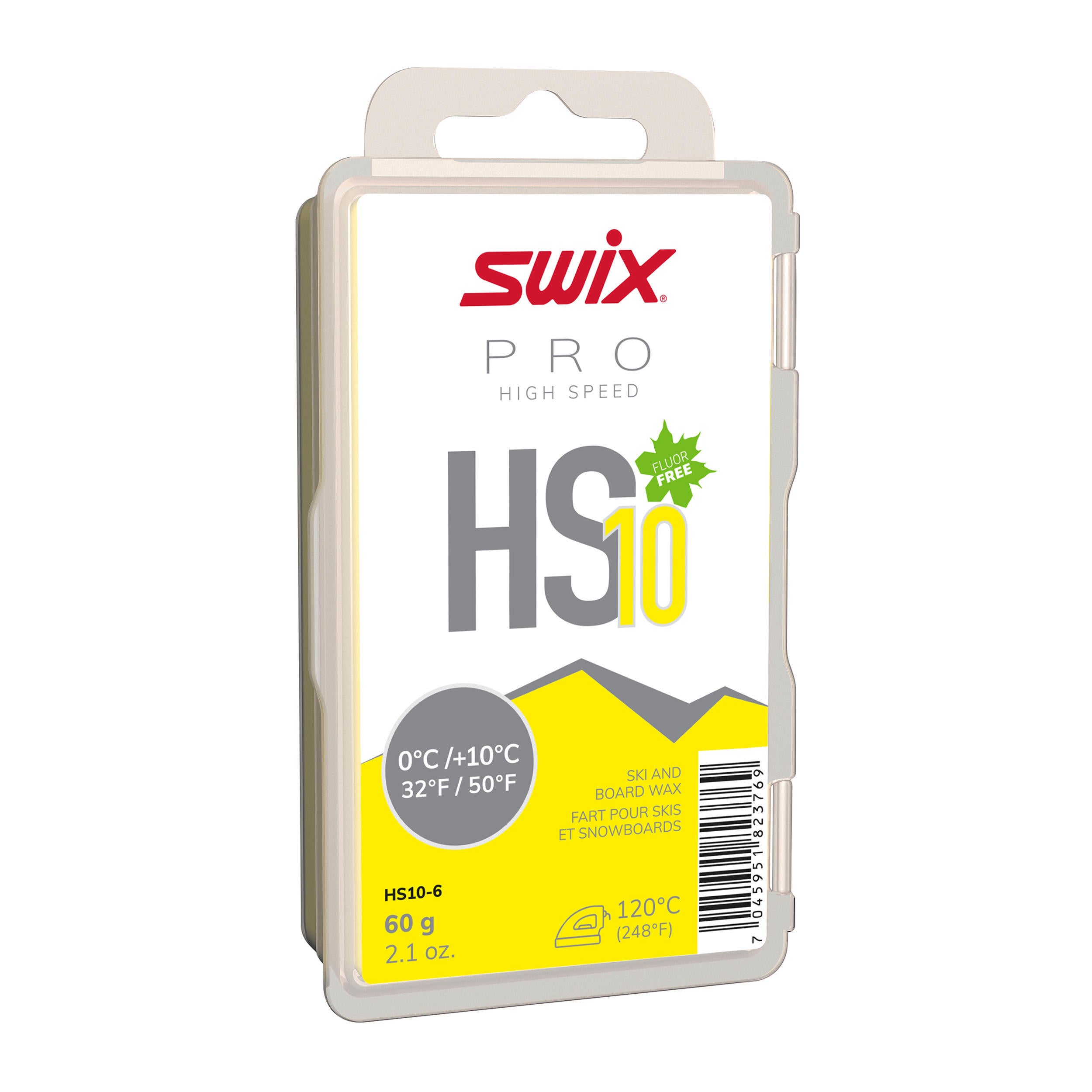 Hot wax Swix HS10 ski, yellow