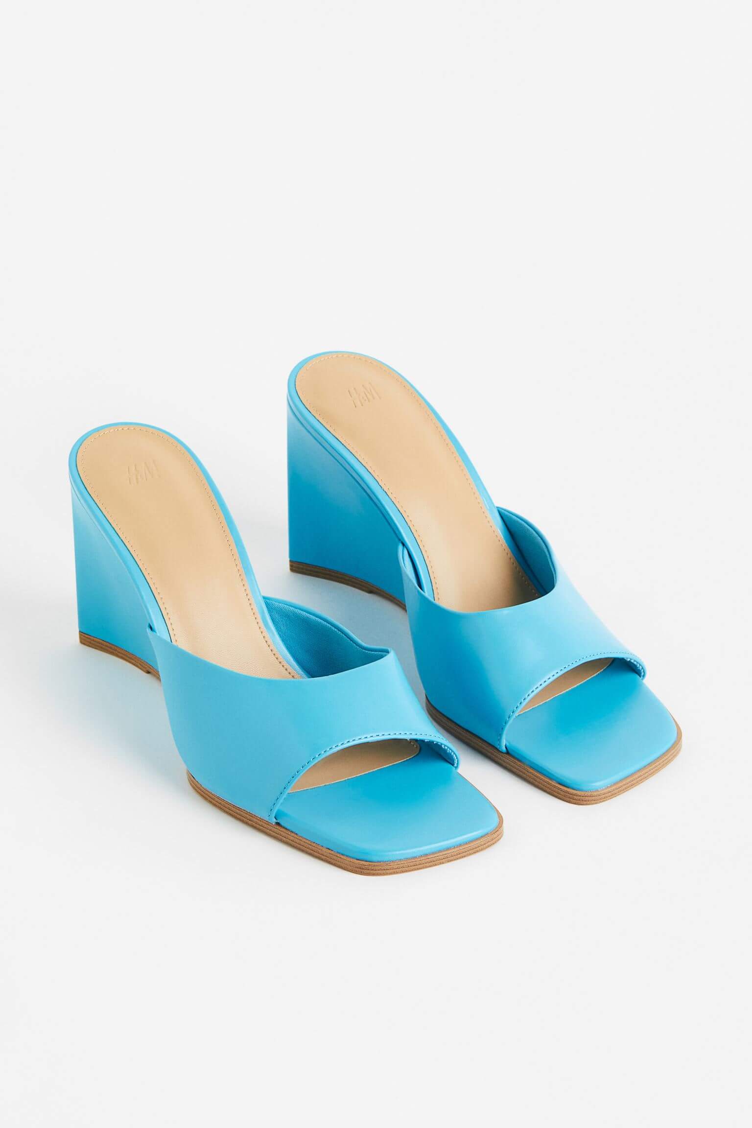 H&M Wedge-heeled mules, turquoise