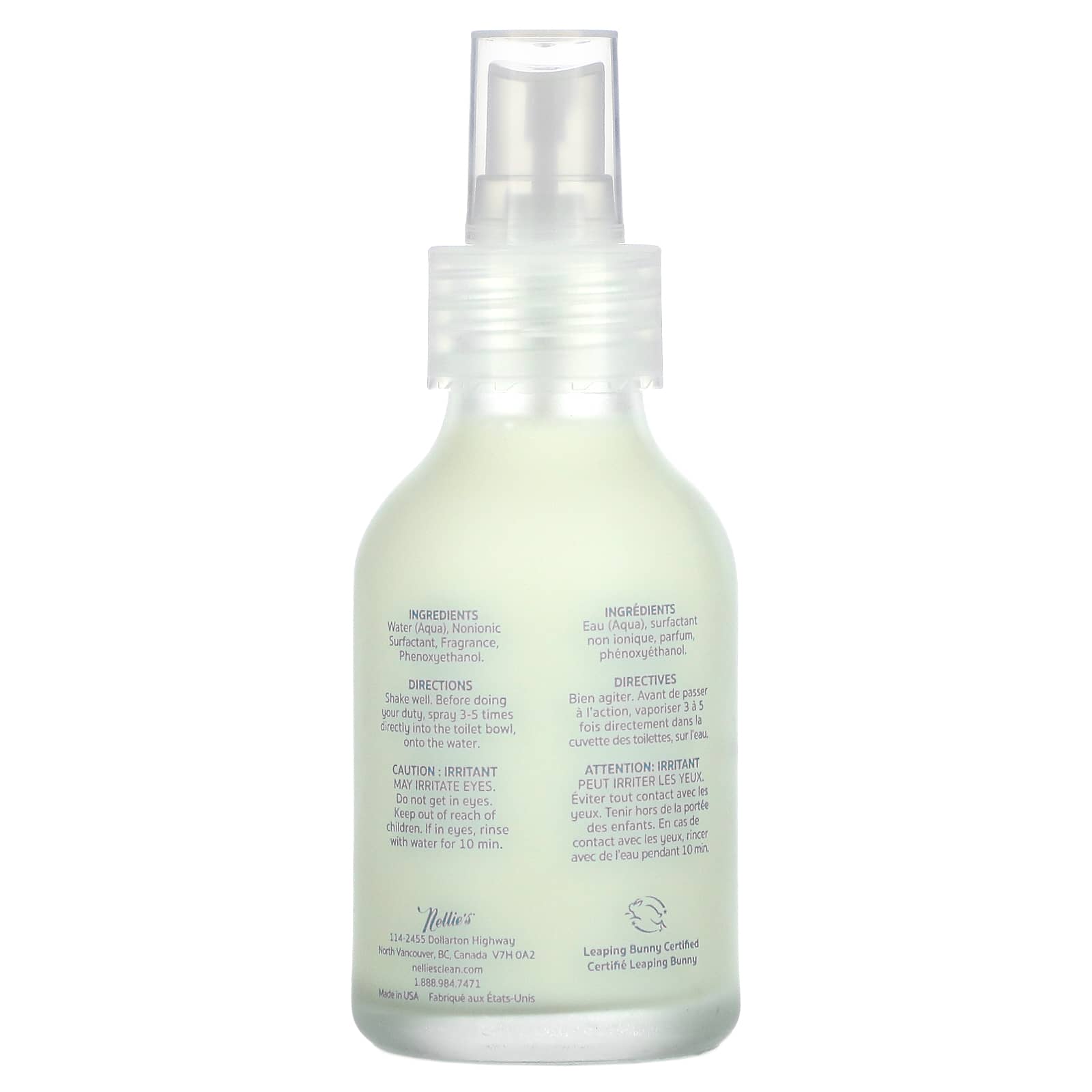 Nellie's Toilet Spray, lemon, 100 ml