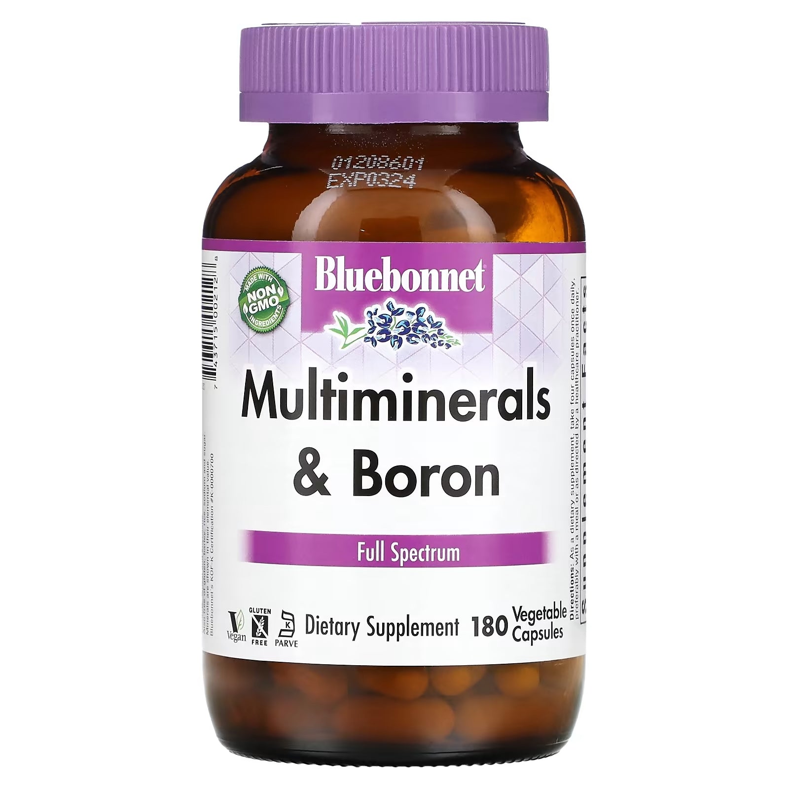 Bluebonnet Nutrition Multimineral & Boron, 180 Veggie Capsules