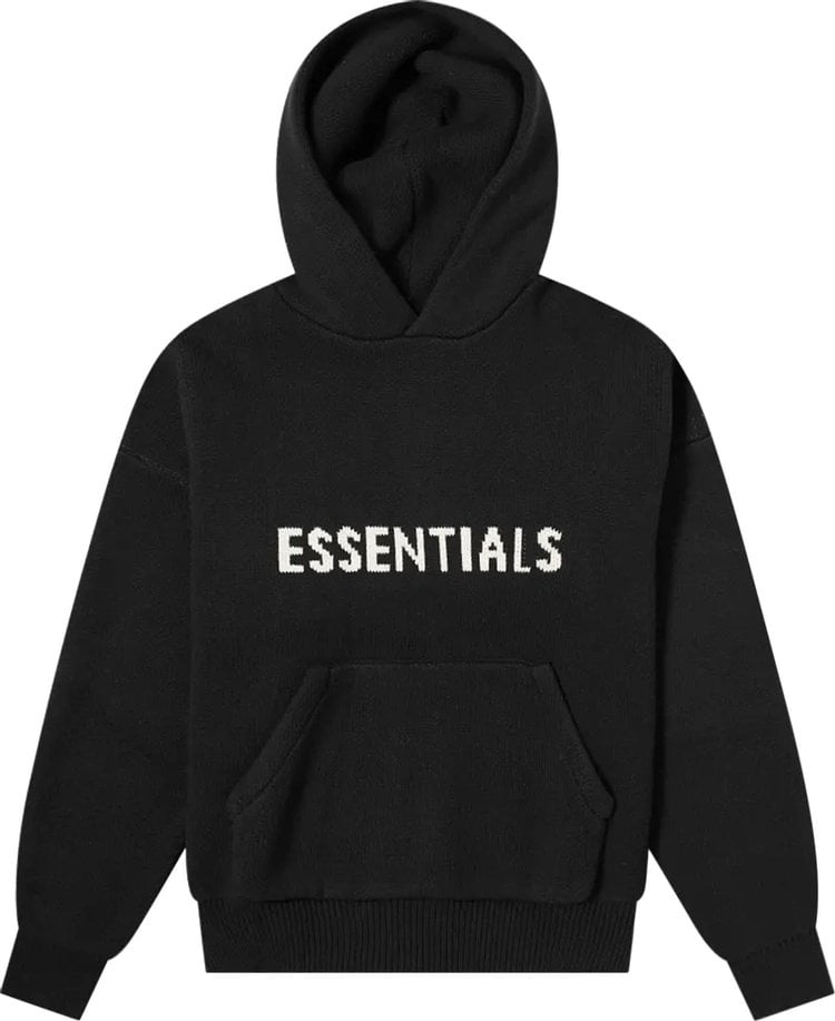 Fear of God Essentials Knit Hoodie 'Black'