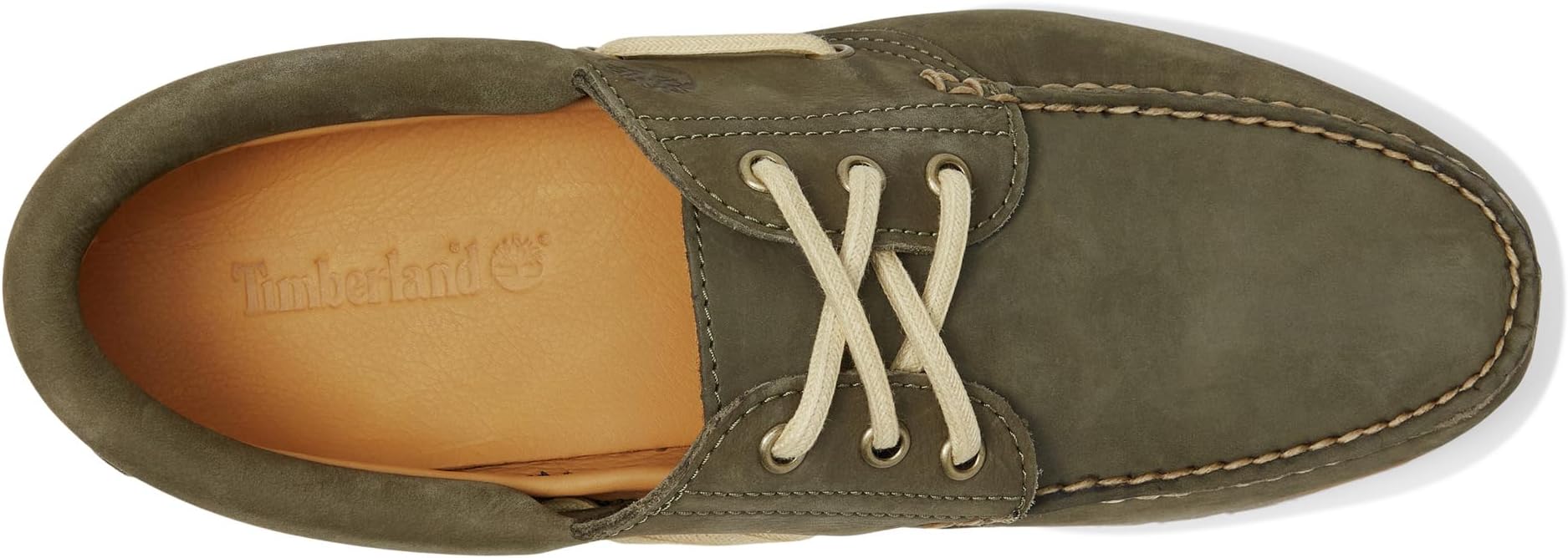 حذاء رياضي Authentics 3 Eye Classic Lug Timberland، لون أخضر داكن من جلد النوبوك 1