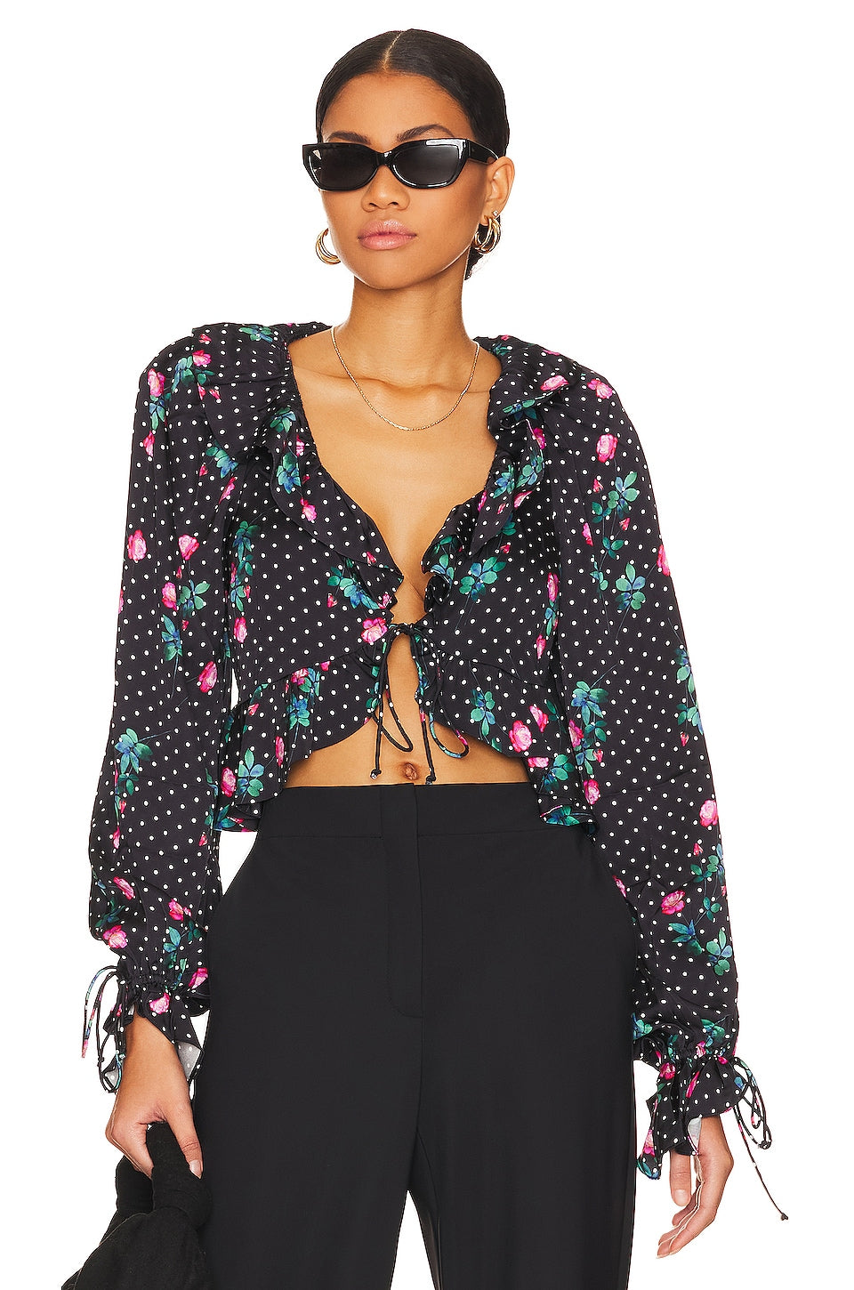 Blouse For Love & Lemons Rosen, black