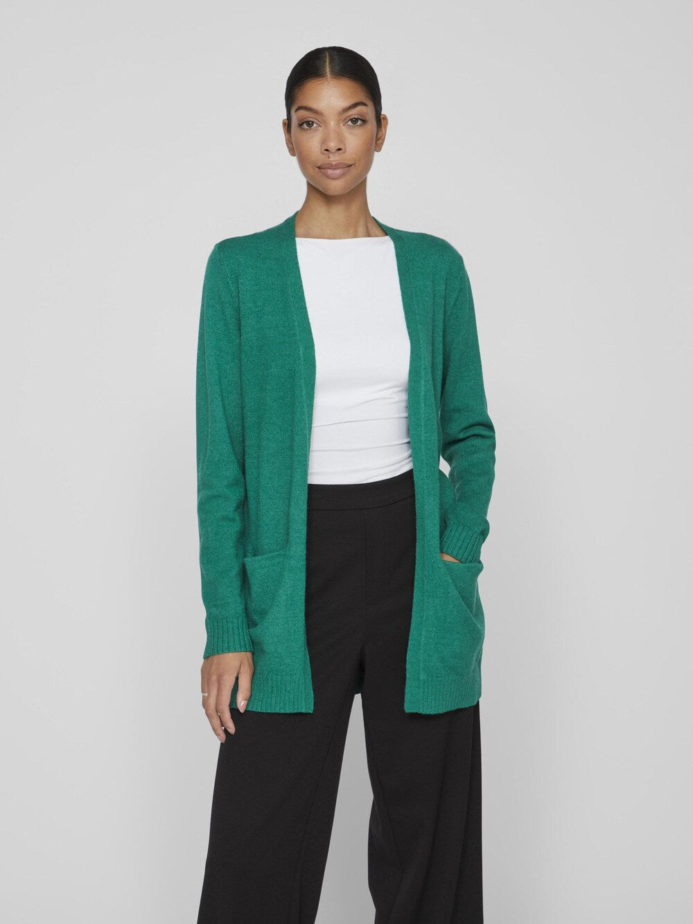 Knitted cardigan VILA, green