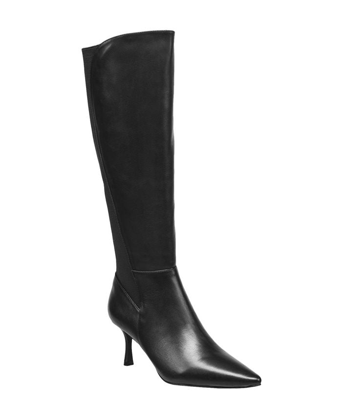 Logan Women's Leather Pointed Toe French Connection Boots, Black