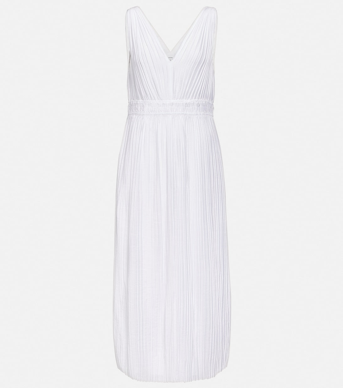 VINCE pleated midi dress, white