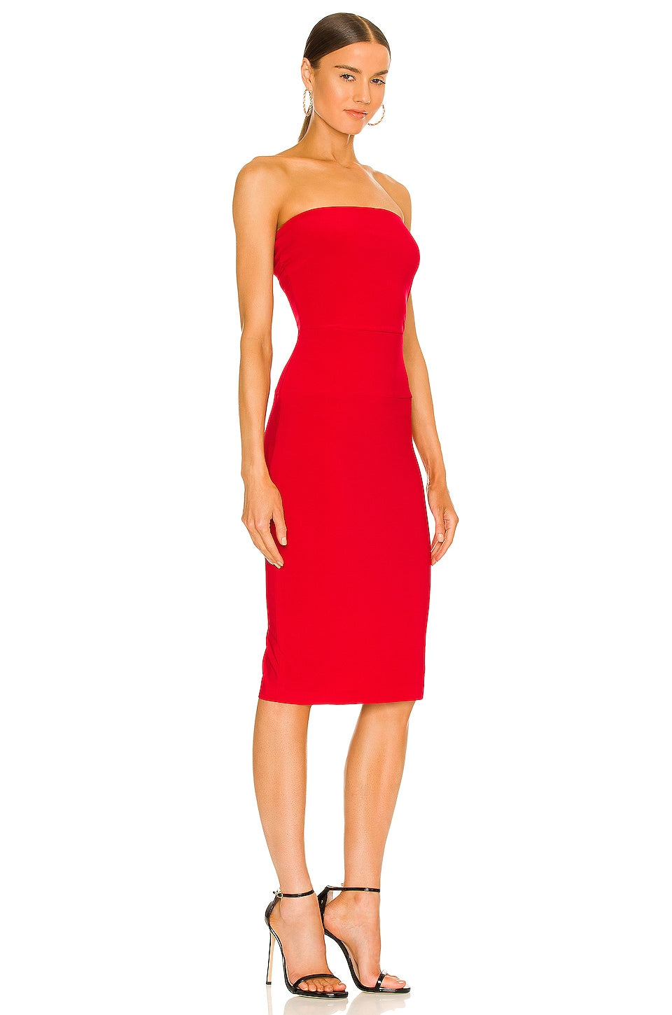 Norma Kamali x REVOLVE Strapless to Knee Dress, Red