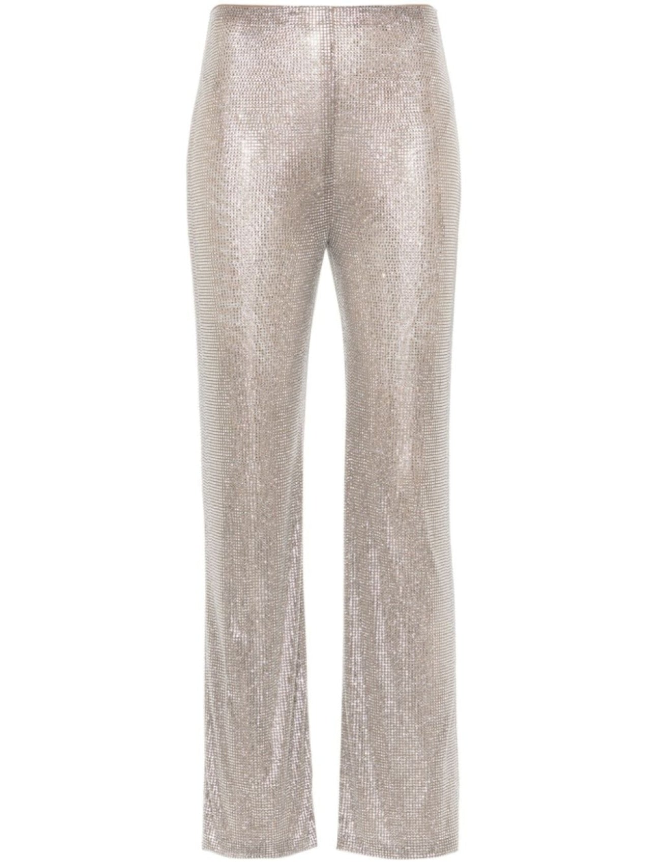 Giuseppe Di Morabito Straight Trousers with Rhinestones, Gray