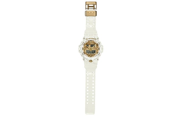 CASIO G-Shock Analog-Digital 'White' watch, yellow