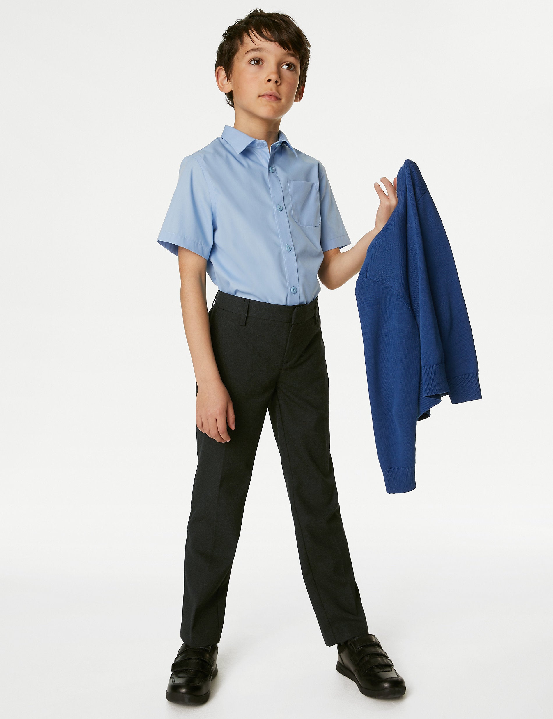 Boys' Slim Fit School Trousers (2-18 Years) Marks & Spencer