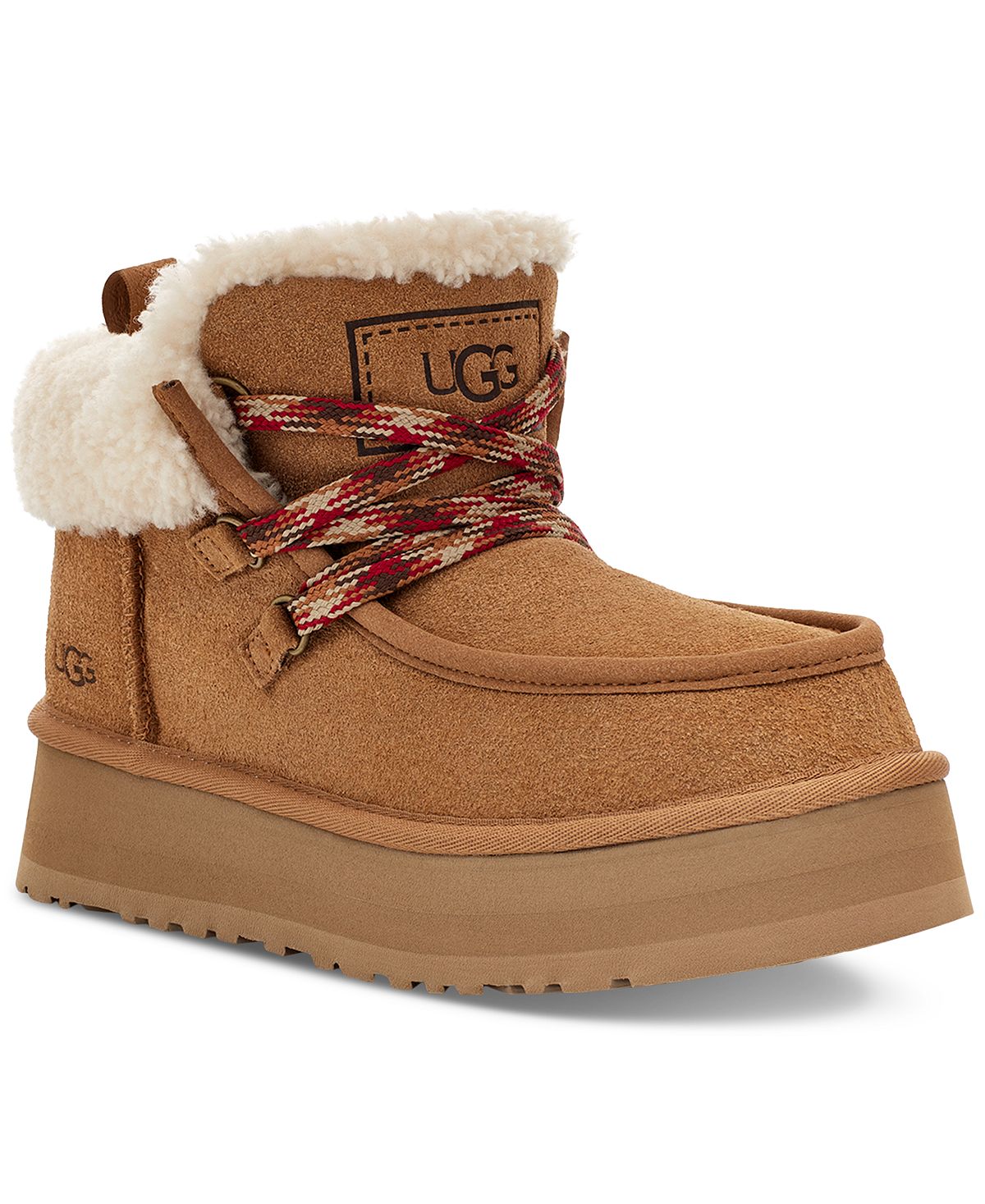 UGG Women's Funkarra Cabin Lace-Up Cuffed Boots, Brown