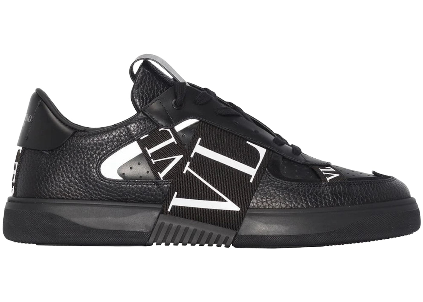 Valentino Low-Top Sneakers, Black/White